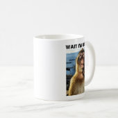 Mug Wait I'm Goated Y2k Funny Thinking Monkey Meme Bra (Devant droit)