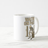 Mug Waiting On Parts Funny Skeleton Auto Mechanic (Devant droit)