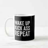 Mug Wake Up Kick Repea,funny Quote Workout Motivation  (Gauche)
