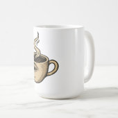 Mug Wake Up & Watch - Surreal Coffee Cup Design (Devant droit)