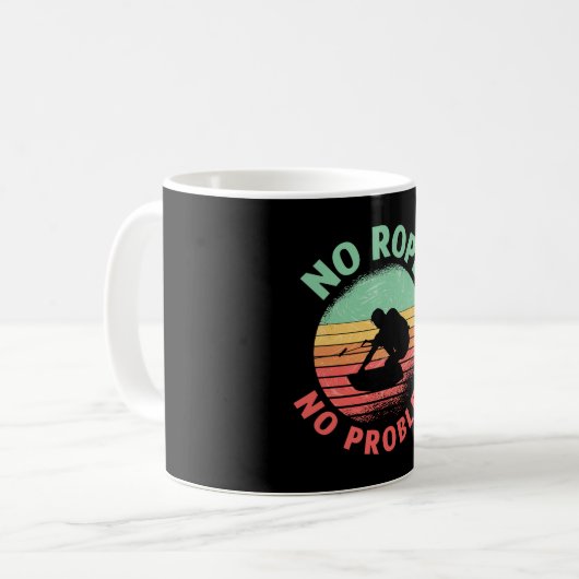 Mug Wakeboard No Rope No Problem Retro Wakeboarder (Devant gauche)