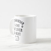 Mug Wakeboarder de jour. Amoureux des chats de nuit (Devant gauche)