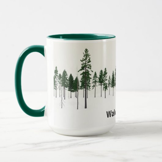Mug Waldeinsamkeit Solitude forestière Esthétique (Gauche)