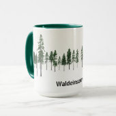 Mug Waldeinsamkeit Solitude forestière Esthétique (Devant gauche)
