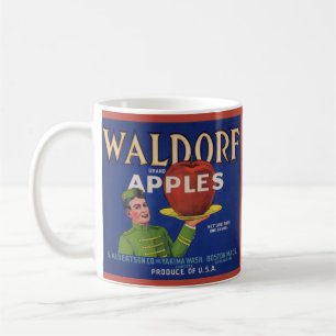 Mug Waldorf Apples 1920 crate étiquette print