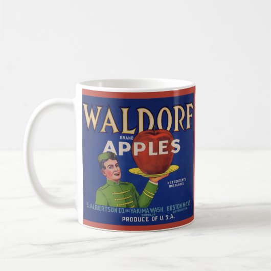 Mug Waldorf Apples 1920 crate étiquette print (Gauche)