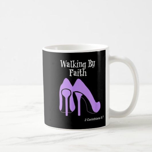 Mug Walk By Faith Graphic Christian Design With Purple (Droite)