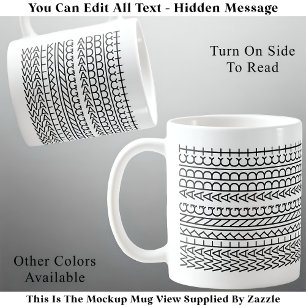 Mug Walking Addict Message Caché 142BW Inhabituel