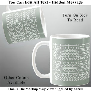 Mug Walking Addict Message Caché 142WG Inhabituel
