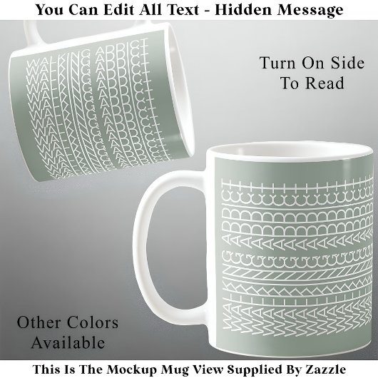 Mug Walking Addict Message Caché 142WG Inhabituel