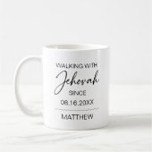 Mug Walking with Jehovah Since Black and White (Gauche)