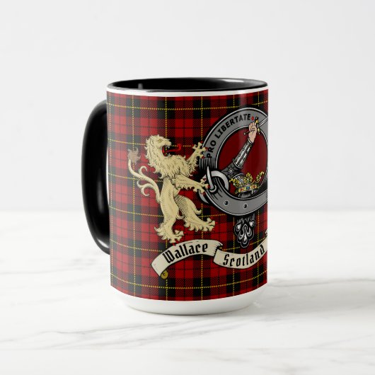 Mug Wallace Clan Badge & Tartan (Devant gauche)