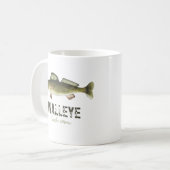 Mug Walleye Fish Pêcheur moderne Pêcheur pêcheur pêche (Devant gauche)