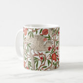 Mug Walter Crane Cacatoès blanc Grenade rouge Art (Devant gauche)