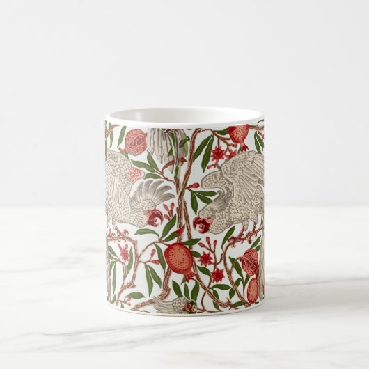 Mug Walter Crane Cacatoès blanc Grenade rouge Art (Centre)