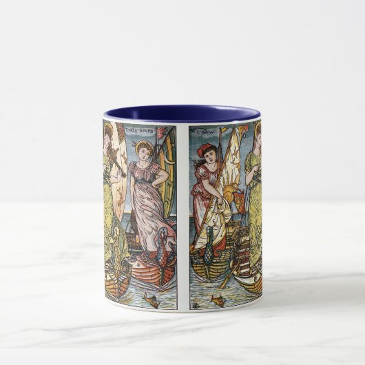 Mug Walter Crane Ships, Dames gracieuses, Art Nouveau (Centre)