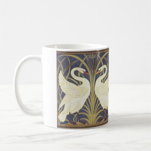 Mug Walter Crane Swan, Rush Et Iris Art Nouveau (Gauche)