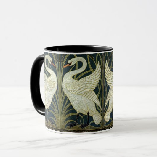 Mug Walter Crane Swan & Rush et Iris victorien  (Devant gauche)
