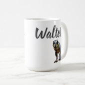 Mug Walter Nom Avec T Rex Dinosaur, (Devant droit)