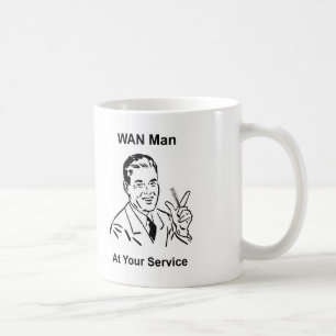 Mug WAN Man À Votre Service Retro Tech