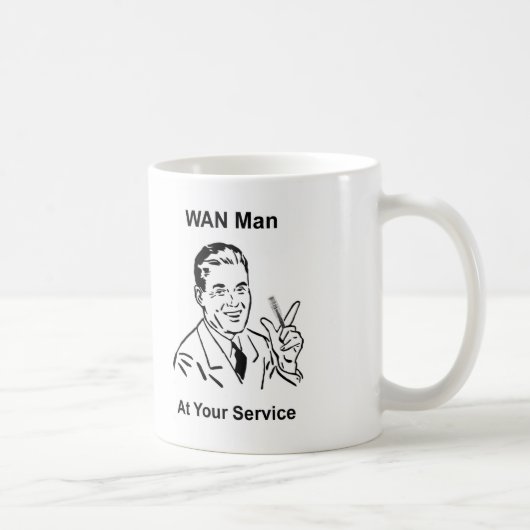 Mug WAN Man À Votre Service Retro Tech (Droite)