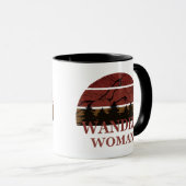 Mug Wander randonnée randonnée femme camping vintage (Devant droit)