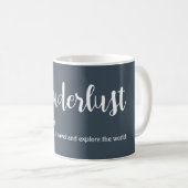 Mug Wanderlust définition blanc gris bleu couleur (Devant droit)