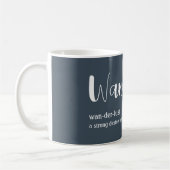 Mug Wanderlust définition blanc gris bleu couleur (Gauche)
