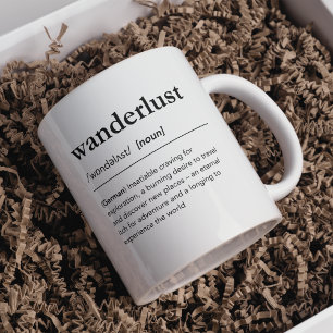 Mug Wanderlust German Word Definition Voyageur
