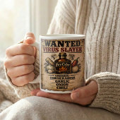 Mug Wanted Poster Fire Cider Virus Slayer Funny