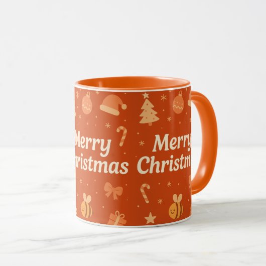 Mug Warm Aesthetic Christmas Art – Cute Festive Icons  (Devant droit)