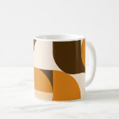 Mug Warm Orange Geometric Composition (Devant droit)