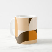 Mug Warm Orange Geometric Composition (Devant gauche)