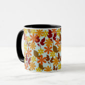 Mug Warm Winter Floral Pattern – Cozy Retro Flower  (Devant gauche)