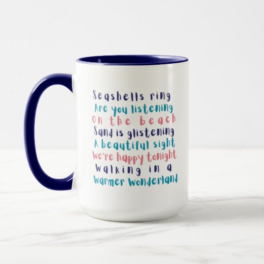 Mug Warmer Wonderland Typographie tropicale Noël (Gauche)