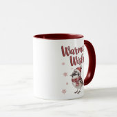 Mug Warmest Wishes – Cozy Winter Bird (Devant droit)