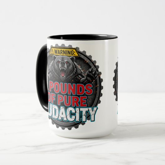 Mug Warning 8 Pounds of Pure Audacity (Devant gauche)