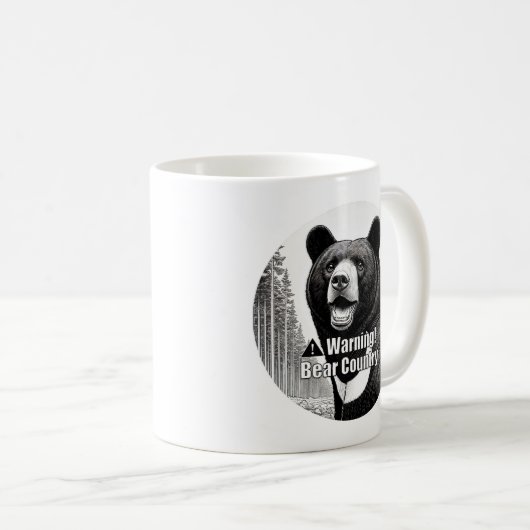 Mug Warning Bear Country (Devant droit)