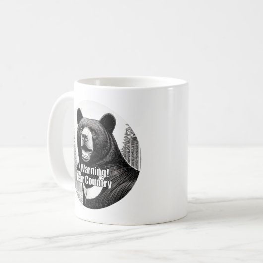 Mug Warning Bear Country (Devant gauche)