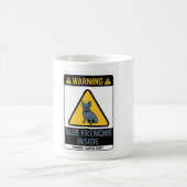 Mug Warning Blue Frenchie Inside Funny French Bulldog (Centre)