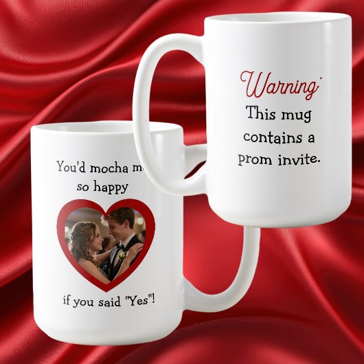 Mug Warning Prom Invite | Promposal Photo Coffee Pun