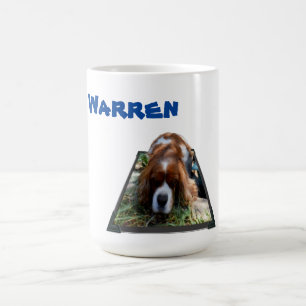 Mug Warren Nom Avec Chien Cavalier, Musique De Café