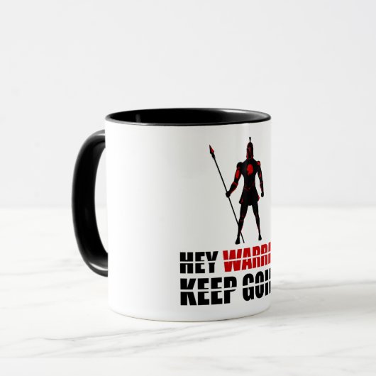 Mug Warrior keep going (Devant gauche)