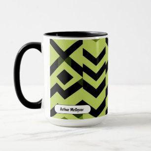 Mug Wasabi Géométrique Noir Blanc Art Pointu