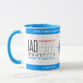 Mug Washington D.C., États-Unis élégant (Gauche)