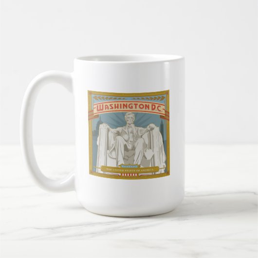 Mug Washington DC | Mémorial de Lincoln (Gauche)