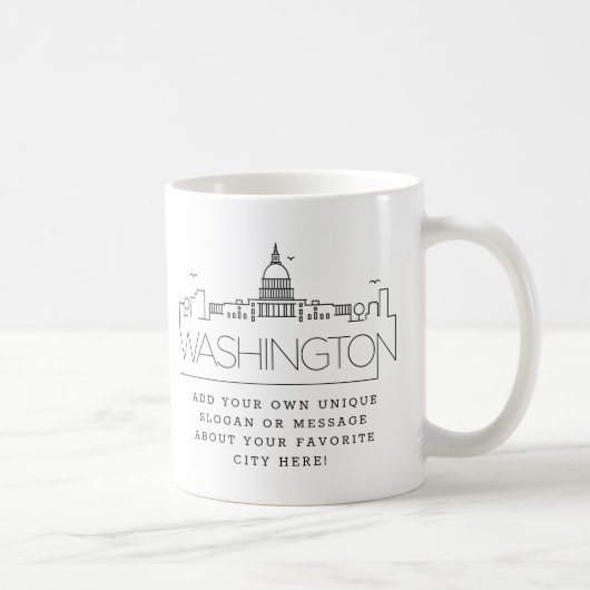 Mug Washington DC | Musique Skyline de la ville (Droite)