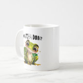 Mug Watcha Do ? Funny Curious Frog (Devant gauche)