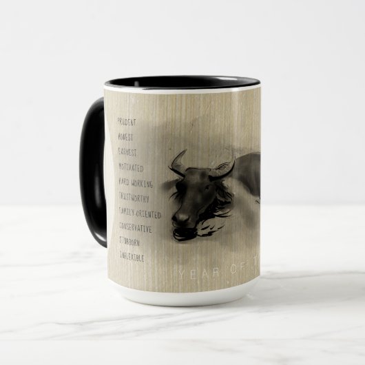 Mug Water Buffalo Chinese Ox An personnalité (Devant gauche)