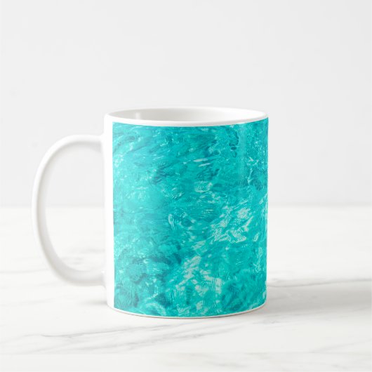 Mug Water pool turquoise background (Gauche)